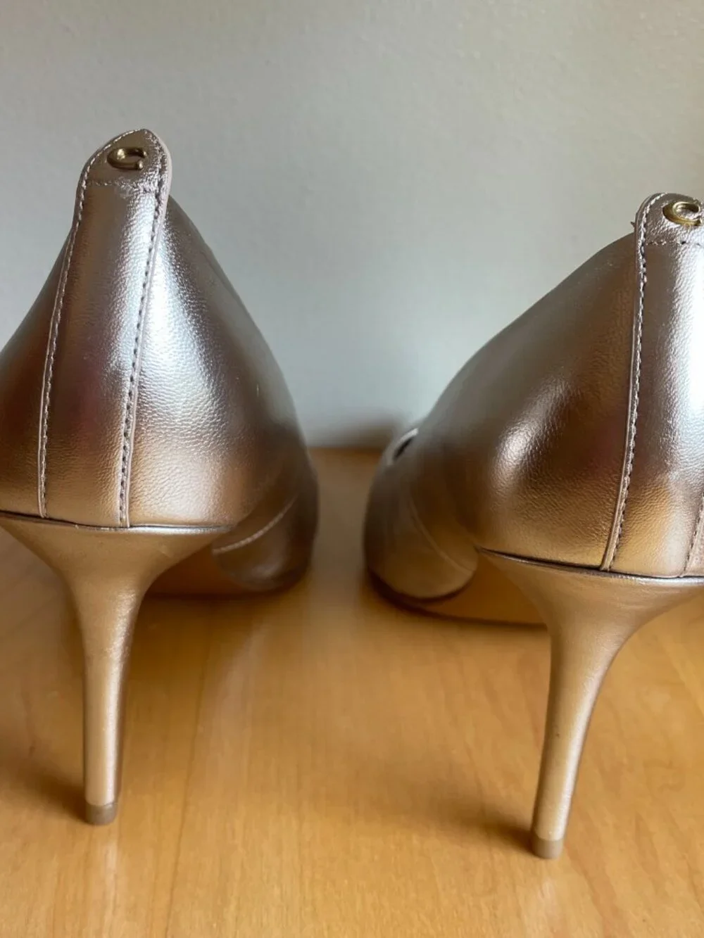 Coach Waverly Pumps, Gold Metallic, Size 9.5
